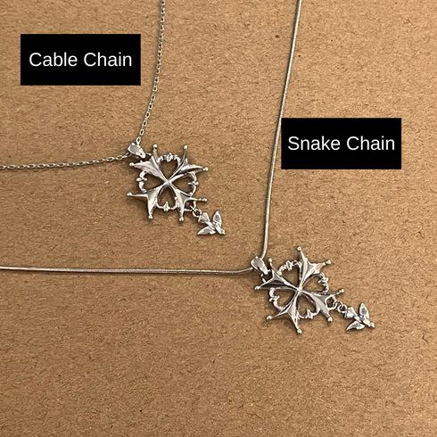 Huguenot Cross Necklace Sterling Silver - Zafari Studio Jewelry